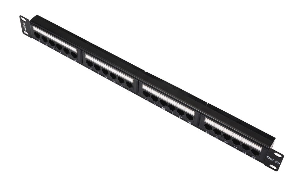 Патч-панель Maxicord 19" 1U кат.5е 24 порта RJ-45 DUAL IDC